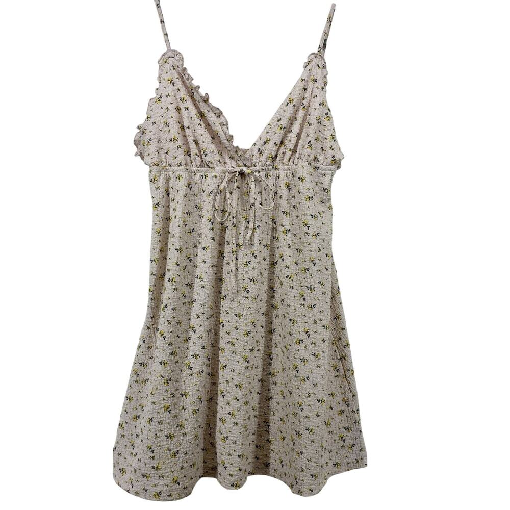 No Boundaries Size XL Juniors 15-17 Y2K‎ Baby Doll Dress Floral Pink Cottagecore